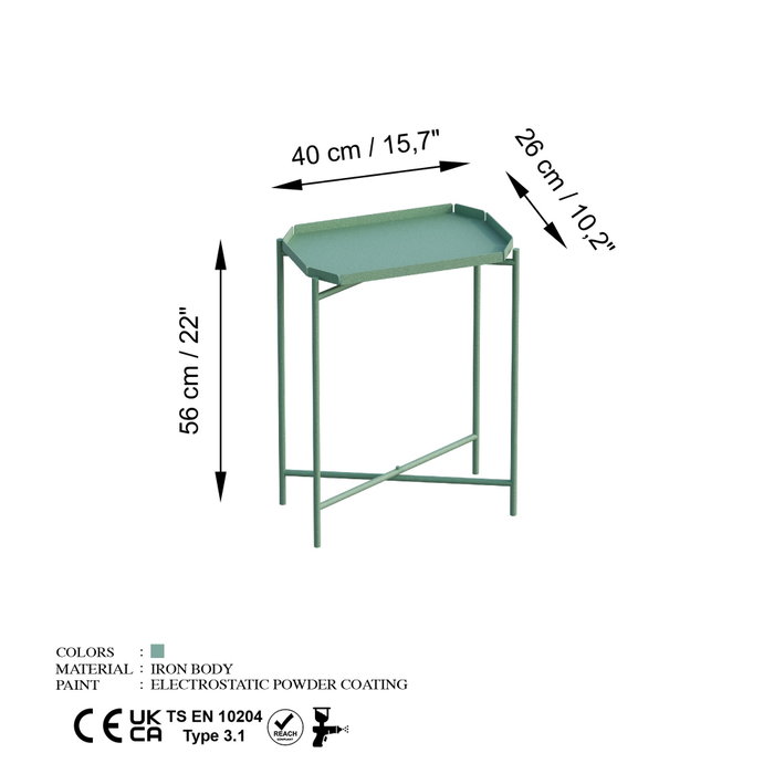 Hanah Home Mesa de Centro Shb-009-D Verde